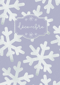 Flocons de neige sur fond violet